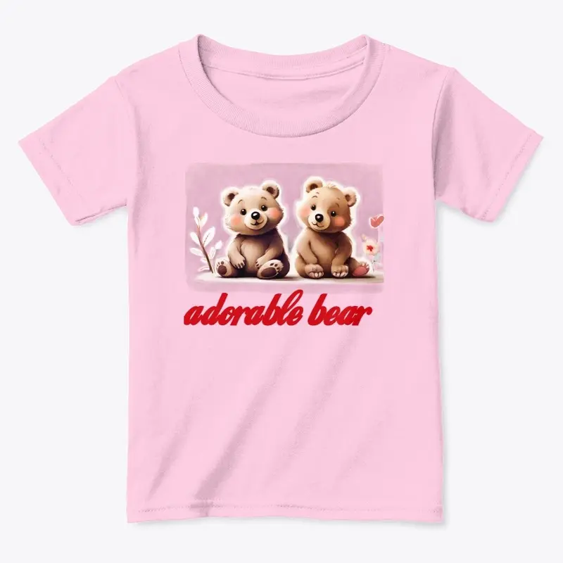 Adorable Baby Bear Sitting Designs Tee