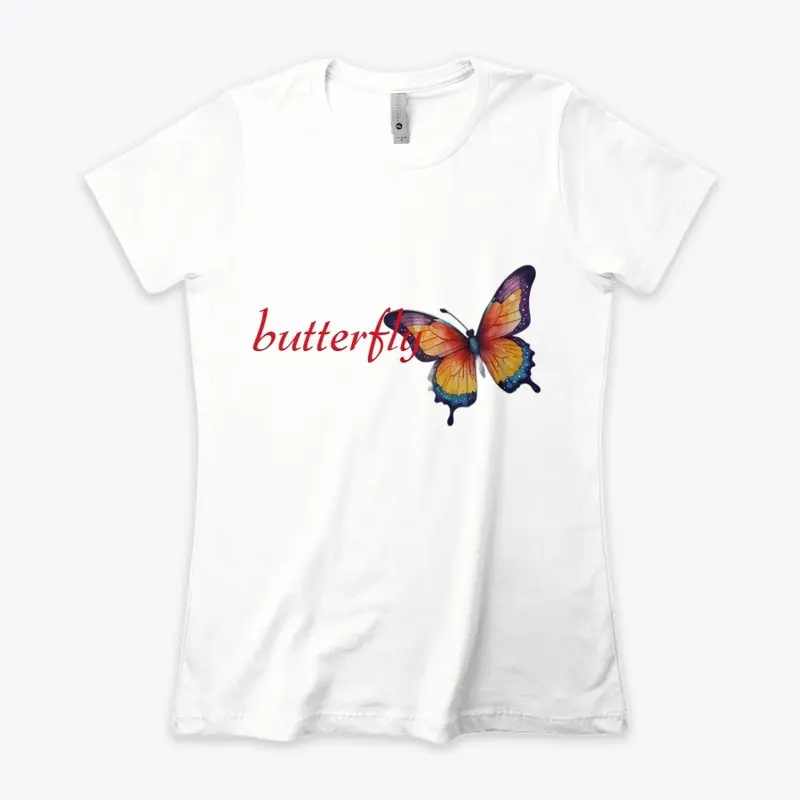 vibrant butterfly design ladies garment