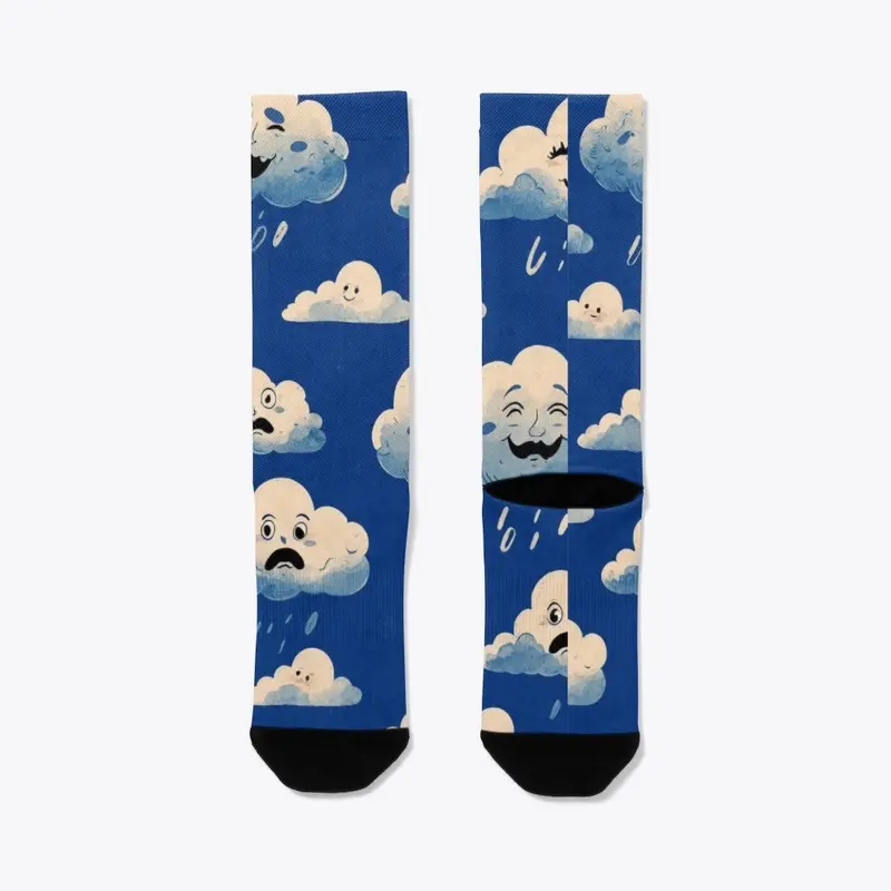 Clouds with crazy faces All Over Print