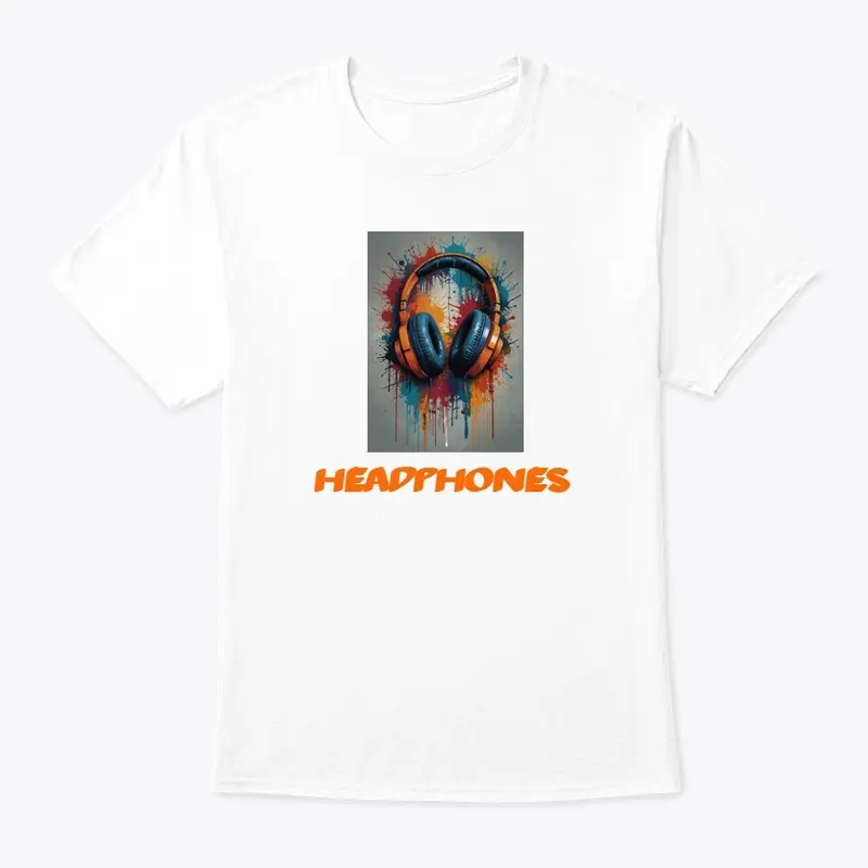  Graffiti art style with headphones-Tee