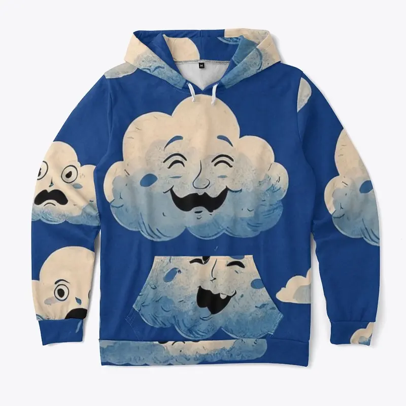 Clouds with crazy faces All Over Print