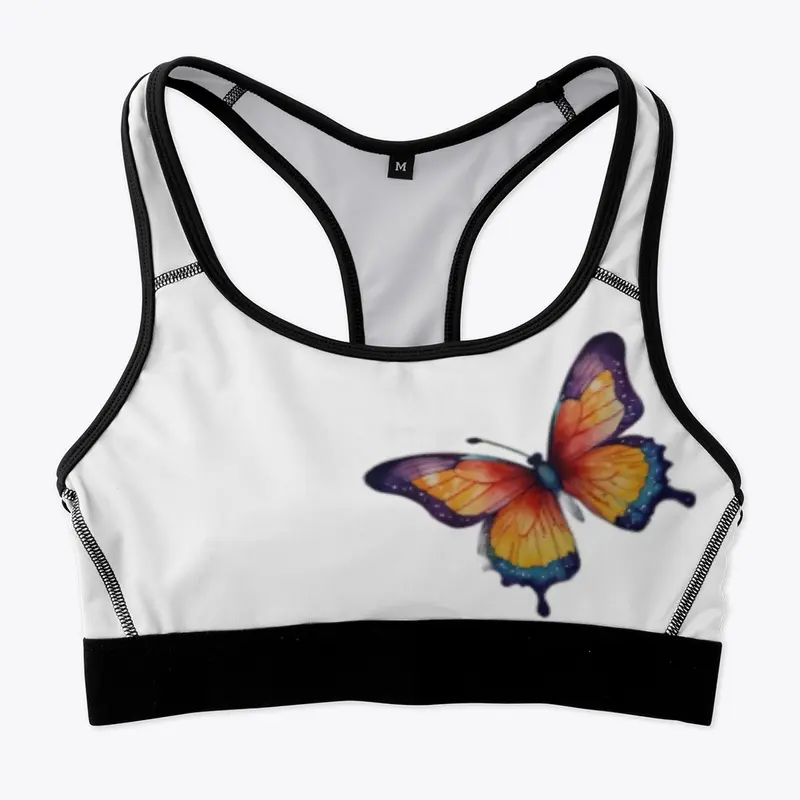 vibrant butterfly design ladies garment