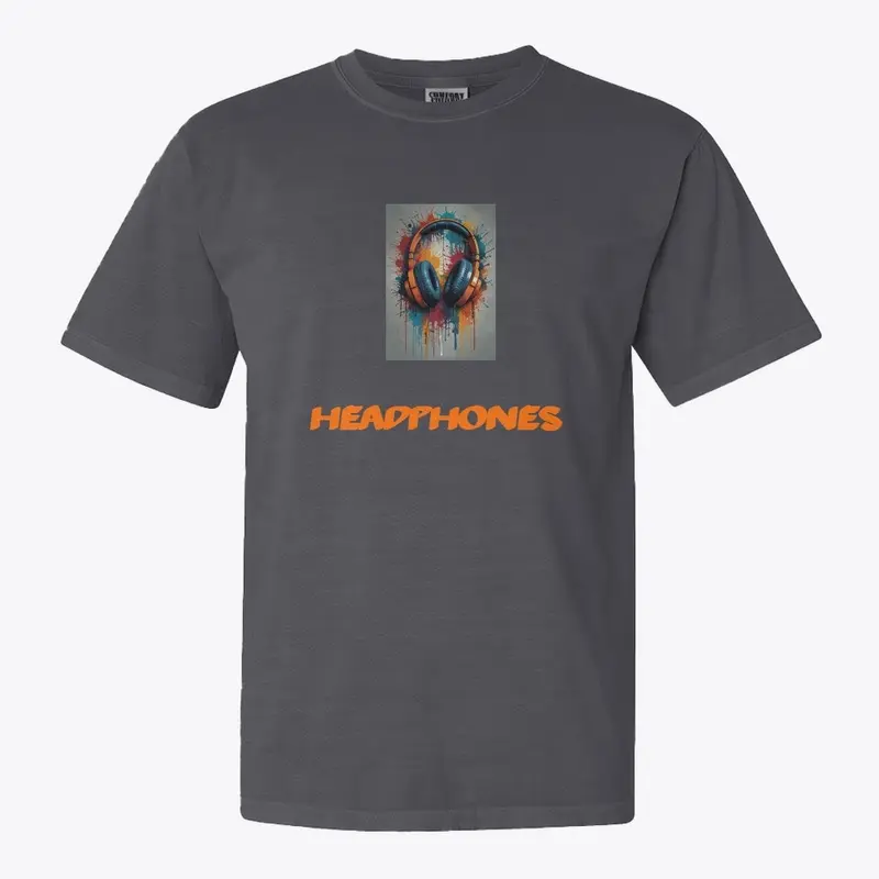  Graffiti art style with headphones-Tee