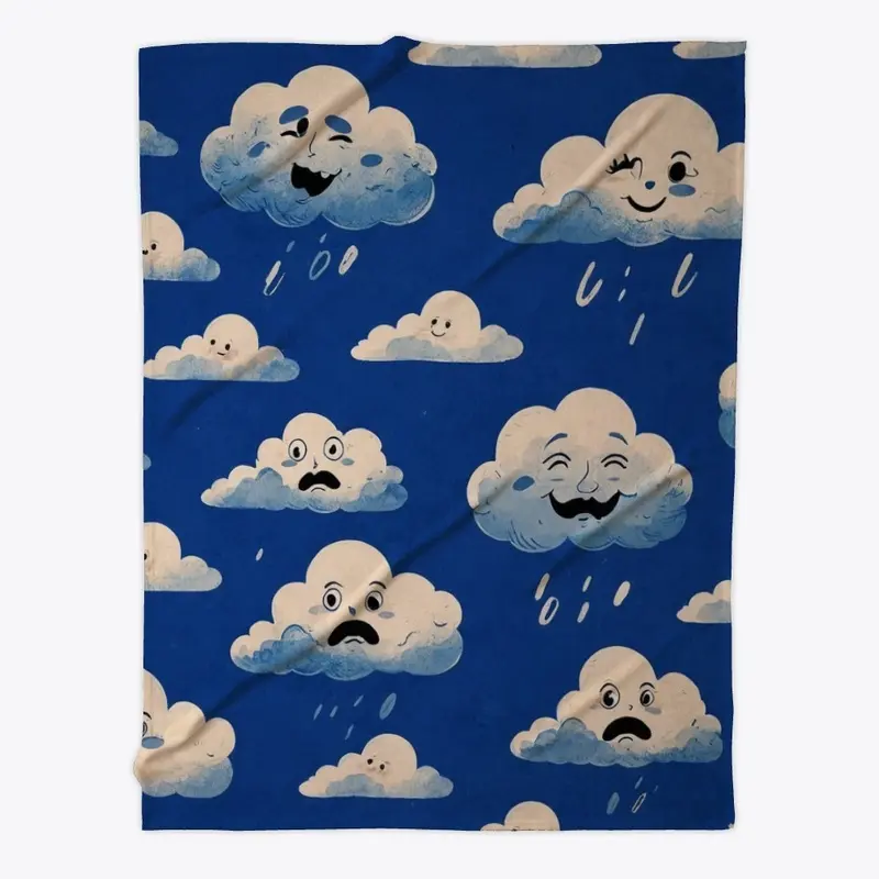 Clouds with crazy faces All Over Print