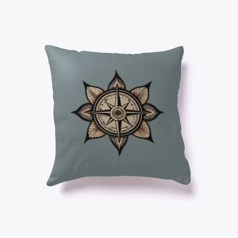 Elegant Nautical Lotus Compass DesignTee