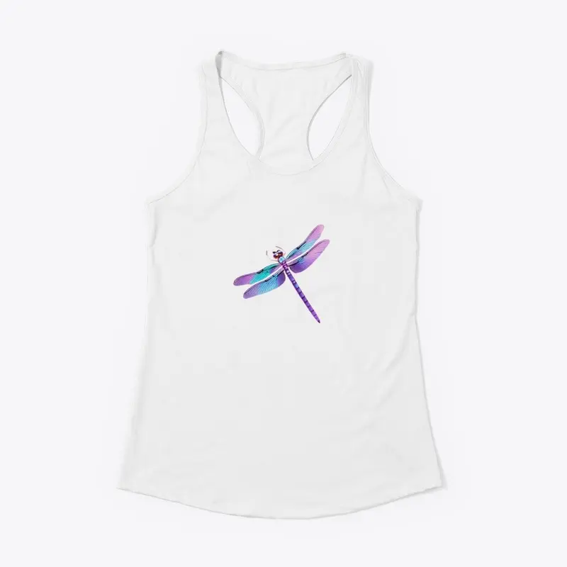 Vibrant Purple Dragonfly-Ladies Tee