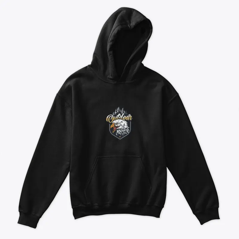 Outdoor Adventure Emblem Design Hoodie's