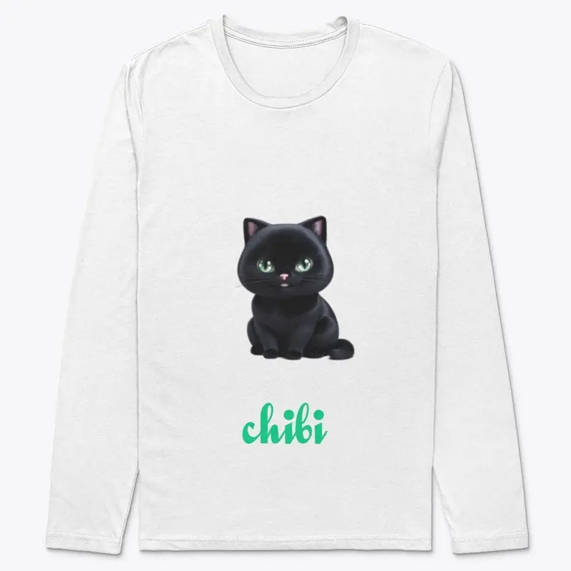 puffy chibi-style black cat-hoodie