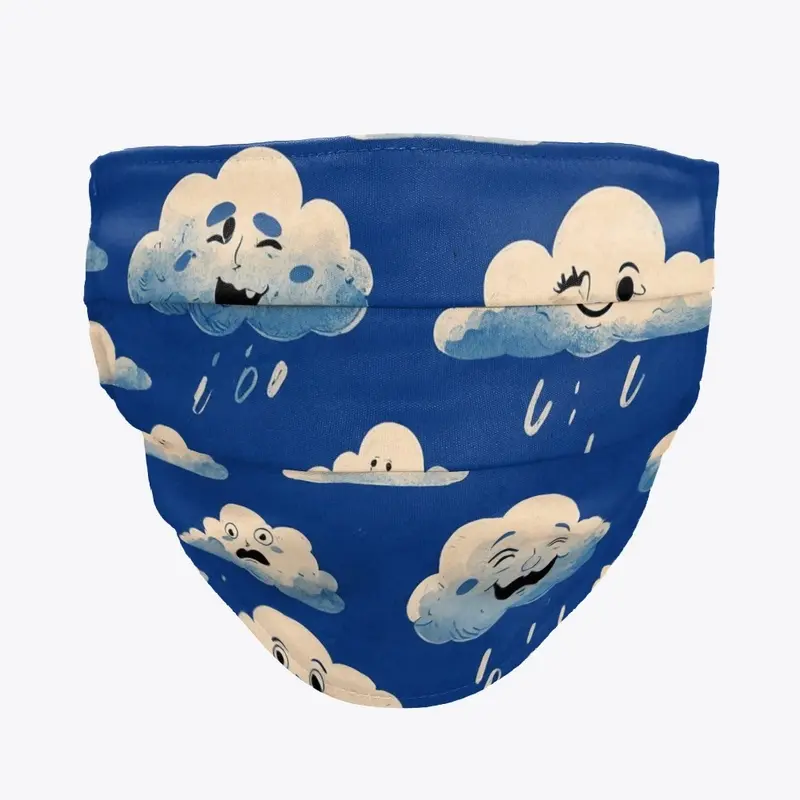 Clouds with crazy faces All Over Print