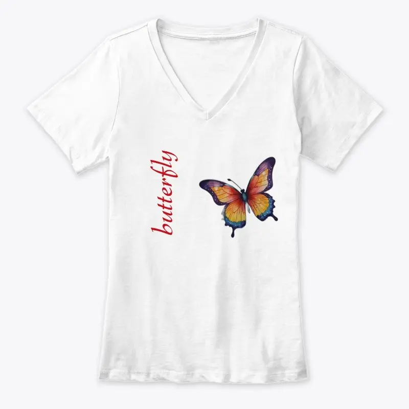 vibrant butterfly design ladies garment