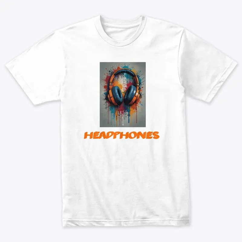  Graffiti art style with headphones-Tee