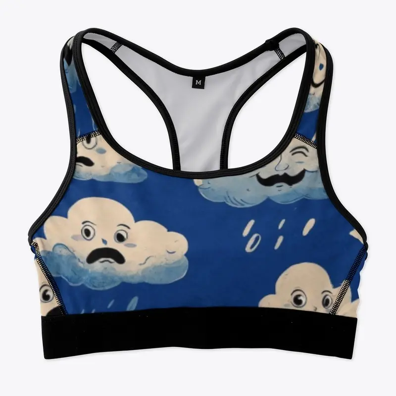 Clouds with crazy faces All Over Print