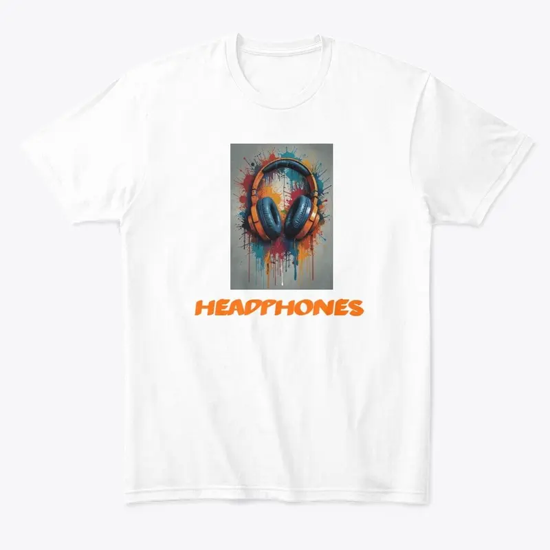  Graffiti art style with headphones-Tee