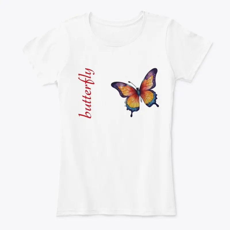 vibrant butterfly design ladies garment