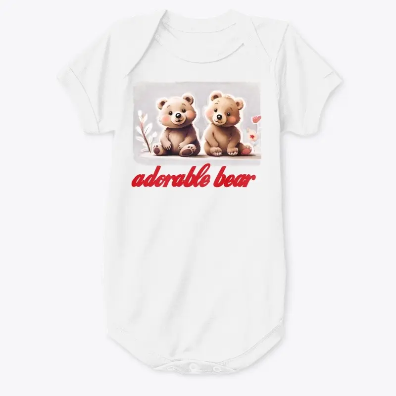 Adorable Baby Bear Sitting Designs Tee