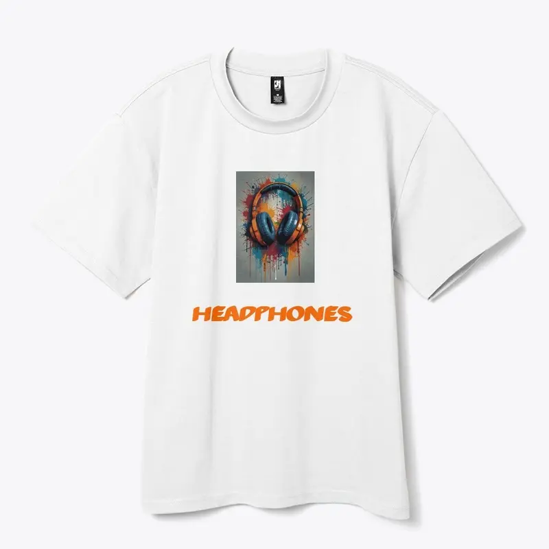  Graffiti art style with headphones-Tee