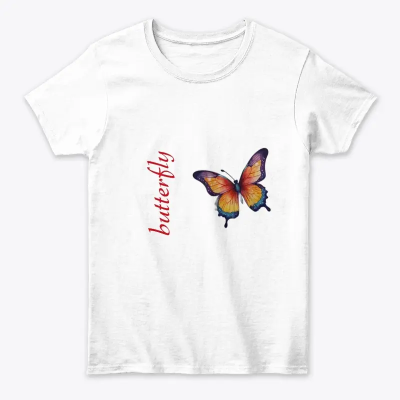 vibrant butterfly design ladies garment