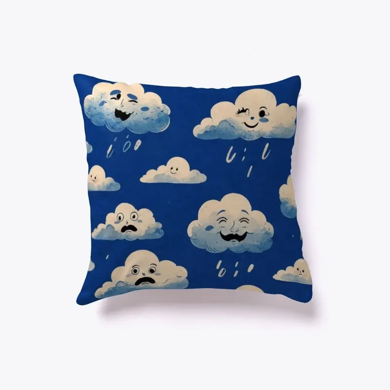 Clouds with crazy faces All Over Print